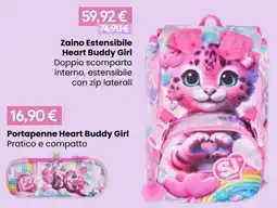 Paniate Zaino Estensibile Heart Buddy Girl offerta