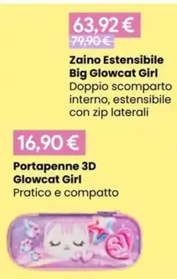 Paniate Portapenne 3D Glowcat Girl offerta