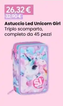 Paniate Astuccio Led Unicorn Girl offerta