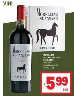 Metro Morellino di Scansano Il Puledro offerta