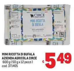 Metro Mini ricotta di bufala Azienda Agricola Circe offerta