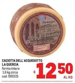 Metro Caciotta dell'Acquedotto La Quercia offerta