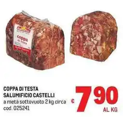 Metro Coppa di testa Salumificio Castelli offerta