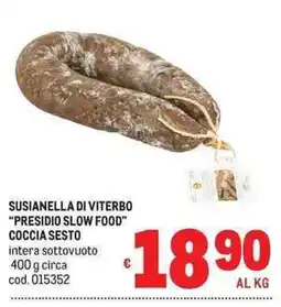 Metro Susianella di Viterbo Coccia Sesto offerta
