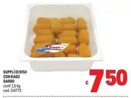 Metro Supplì di riso con ragù Garbo offerta