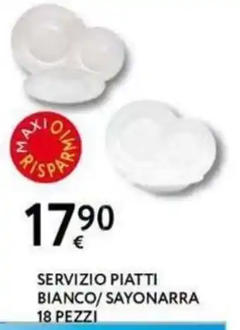 Servizio piatti bianco/sayonarra