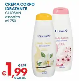 MD Discount Crema corpo idratante Cliosan assortita offerta