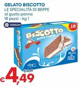 MD Discount Gelato biscotto al gusto panna offerta
