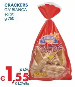 MD Discount Crackers Ca' Bianca salati offerta