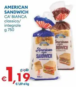 MD Discount American style Sandwich Ca' Bianca offerta
