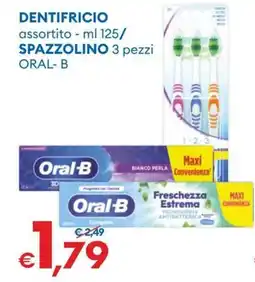 MD Discount Dentifricio assortito Spazzolino 3 pezzi Oral-B offerta