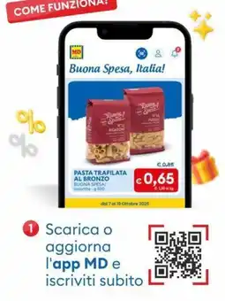 MD Discount Pasta Trafilata al Bronzo Buona Spesa! assorbita offerta