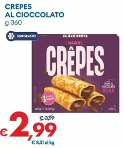 MD Discount Crepes al cioccolato Manfré offerta