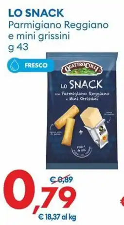 MD Discount Lo Snack con Parmigiano Reggiano e Mini Grissini offerta
