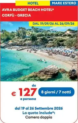 MD Discount Avra Budget Beach Hotel* offerta