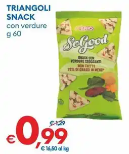 MD Discount Triangoli snack con verdure Solgood offerta