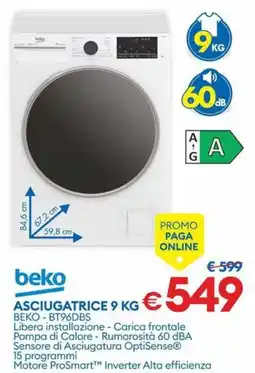 MD Discount Asciugatrice 9 kg Beko offerta