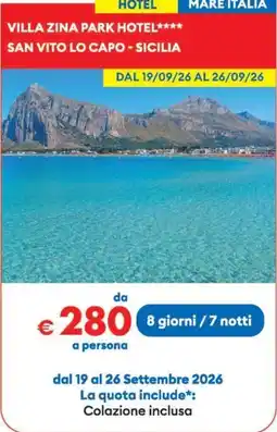 MD Discount Villa Zina Park Hotel**** offerta