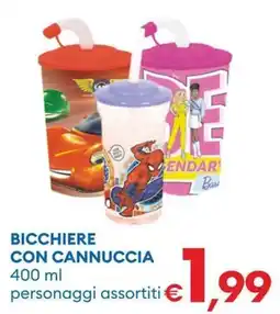 MD Discount Bicchiere con cannuccia offerta