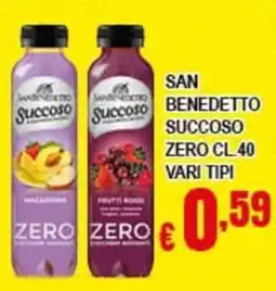 Risparmio Supermercati San Benedetto Succoso Zero offerta