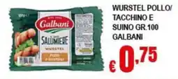 Risparmio Supermercati Wurstel pollo e suino Galbani offerta