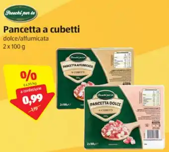 ALDI Freschi per te Pancetta a Cubetti Dolce/Affumicata 2x100g offerta
