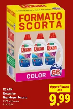 Lidl DIXAN Detersivo liquido per bucato offerta