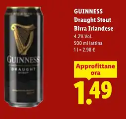 Lidl GUINNESS Draught Stout Birra Irlandese offerta