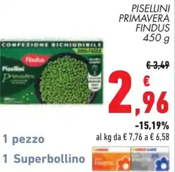 Conad Pisellini Primavera Findus offerta