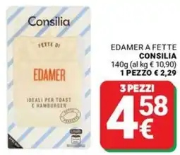 Supermercati Gulliver Edamer a fette Consilia offerta