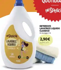 Coop Superstore Detersivo lavatrice liquido classico offerta