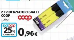 Coop Superstore Evidenziatori gialli Coop offerta