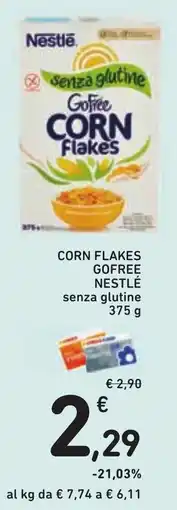 Conad Nestlé Corn Flakes Gofree senza glutine offerta