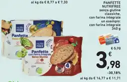 Conad Panfette Nutrifree senza glutine classiche, con farina integrale offerta