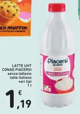 Conad Latte UHT Conad Piacersi offerta