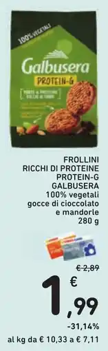 Conad Frollini ricchi di proteine Protein-G Galbusera offerta