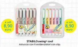 Paniate Stabilo Swing Cool Astuccio con evidenziatori con clip offerta