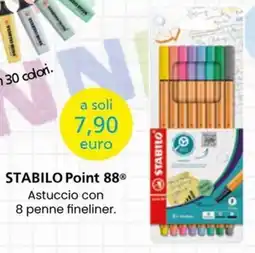 Paniate Stabilo point 88 astuccio con penne fineliner offerta