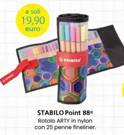 Paniate Stabilo Point 88 Rotolo Arty in nylon con penne fineliner offerta