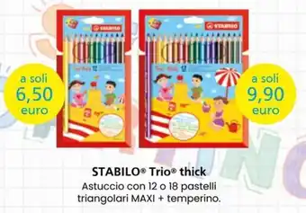 Stabilo Trio thick Astuccio con pastelli triangolari Maxi + temperino