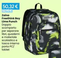 Paniate Zaino Freethink Boy Lime Punch offerta