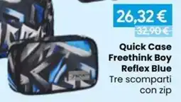 Paniate Quick Case Freethink Boy Reflex Blue Tre scomparti con zip offerta