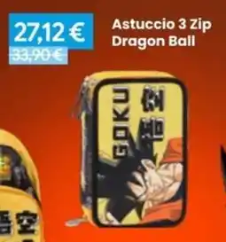 Paniate Astuccio 3 Zip Dragon Ball offerta