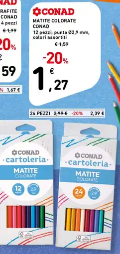 Spazio Conad Matite colorate Conad offerta
