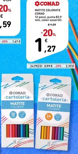 Spesa Facile Conad Conad matite colorate offerta