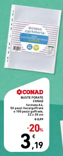 Spazio Conad Buste forate Conad offerta