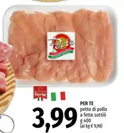 Emi Supermercati Perte petto di pollo a fette sottili offerta