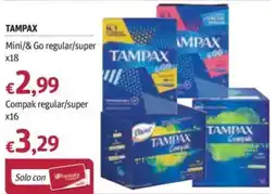 Futura Supermercati Tampax Mini/& Go regular/super offerta