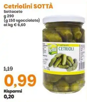 Prix Quality Cetriolini Sottà offerta