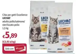 Futura Supermercati Lechat Cibo per gatti Excellence adulto pollo/salmone/ sterilizzato pollo offerta